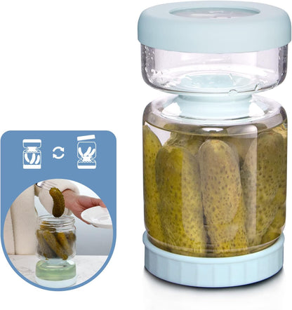 Clear Food Storage Pickle Keeper Jar - Halri