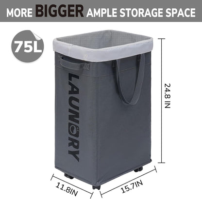 Portable Folding Extra Large Laundry Cart on Wheels