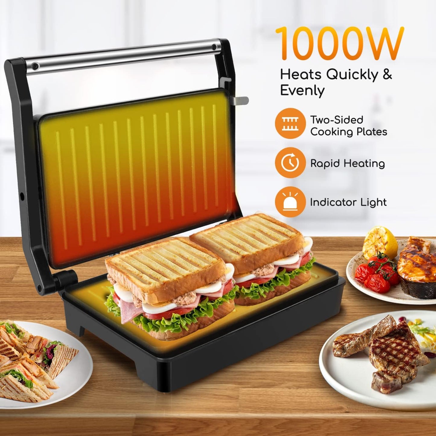 Compact Electric Sandwich Grill