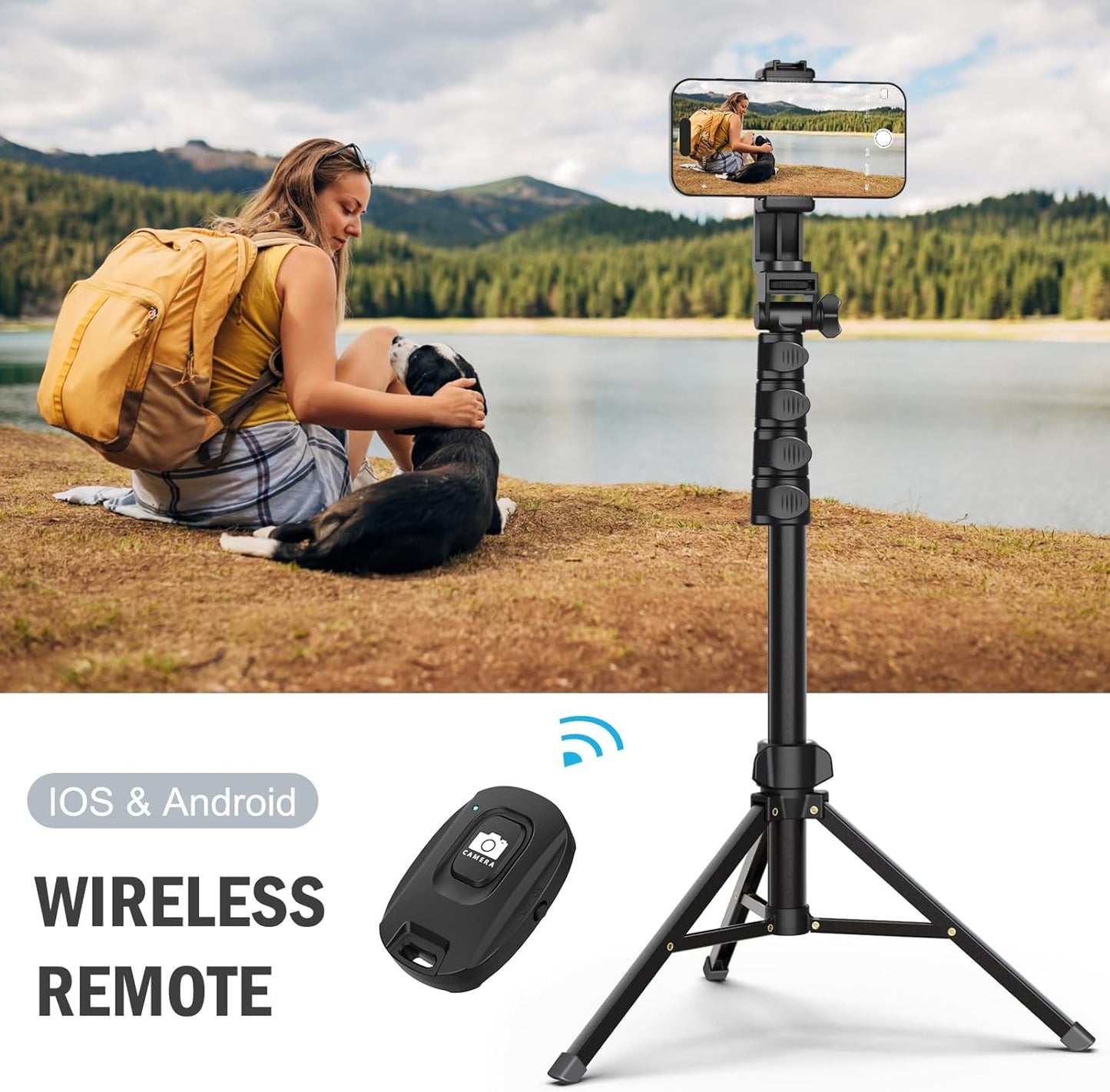 Compact Adjustable Phone Camera Tripod Stand
