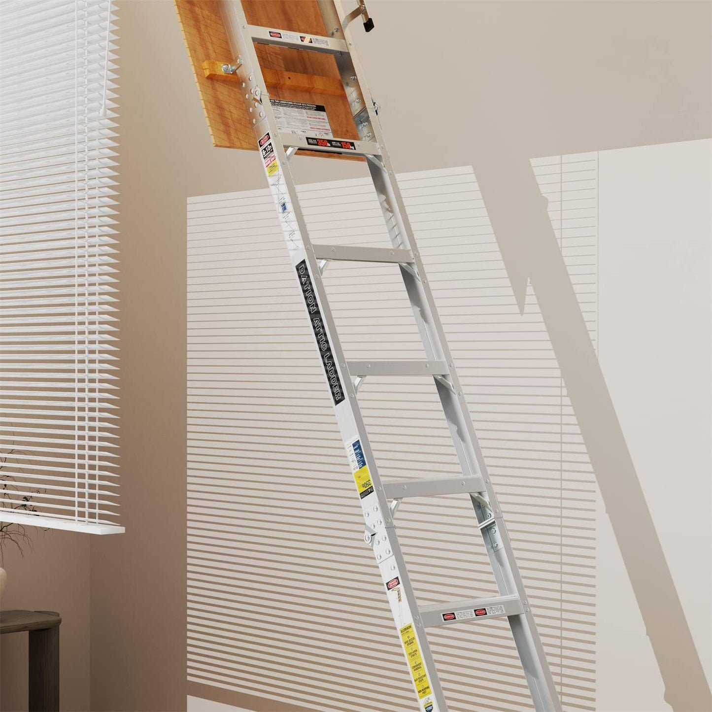 Compact Lightweight Folding Loft Ladder 54 Inch