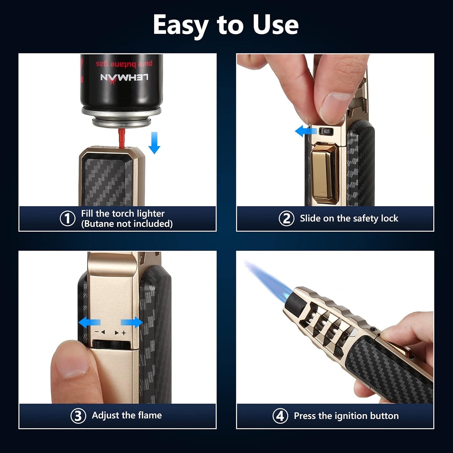 Strong Dual Flame Lighter
