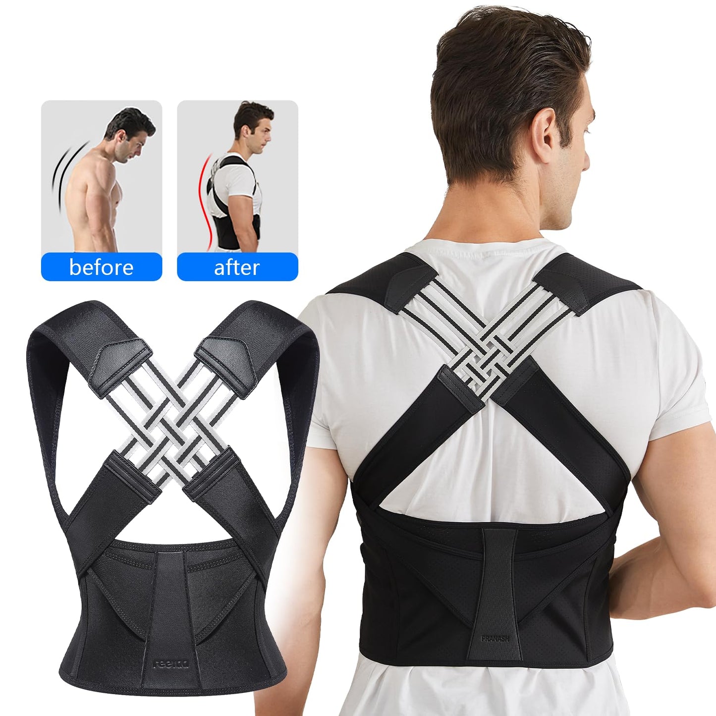 Comfortable Back Support Brace for Improved Posture