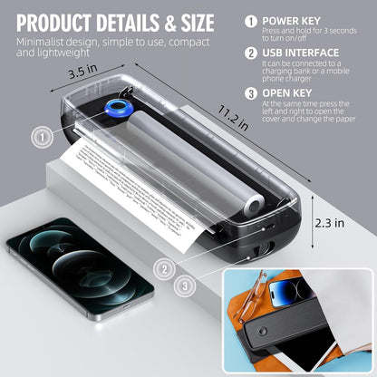 Compact Mobile Label Thermal Printer