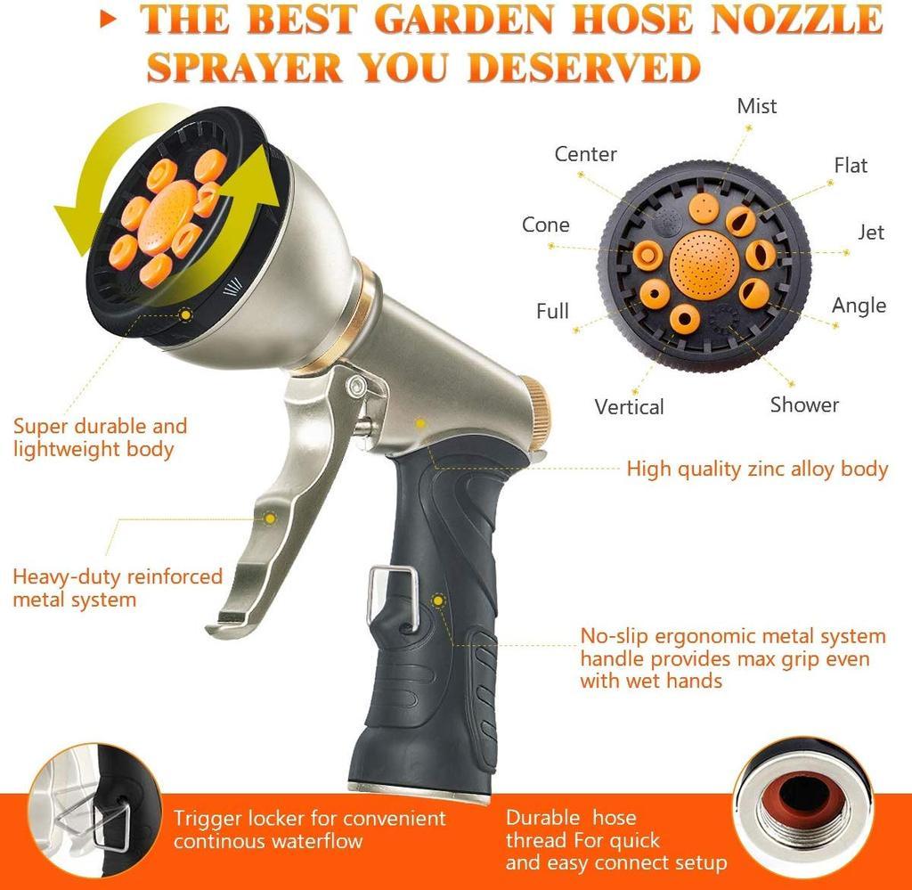 Long Lasting Flexible Garden Hose with Spray Nozzle