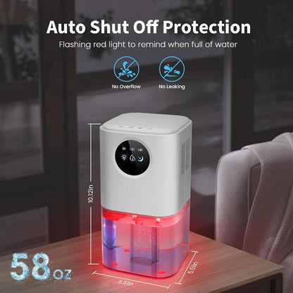 Compact Quiet Dehumidifier for Home/Bathroom