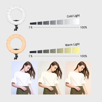 Slim LED Ring Light Kit with Adjustable Stand