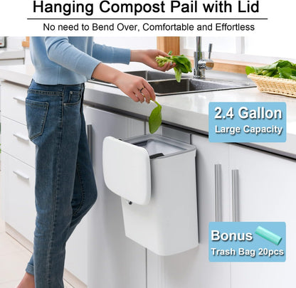 Compact Kitchen Counter Compost Container