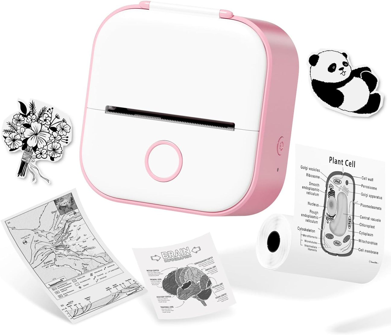Compact Portable Photo Printer with Free Film Roll