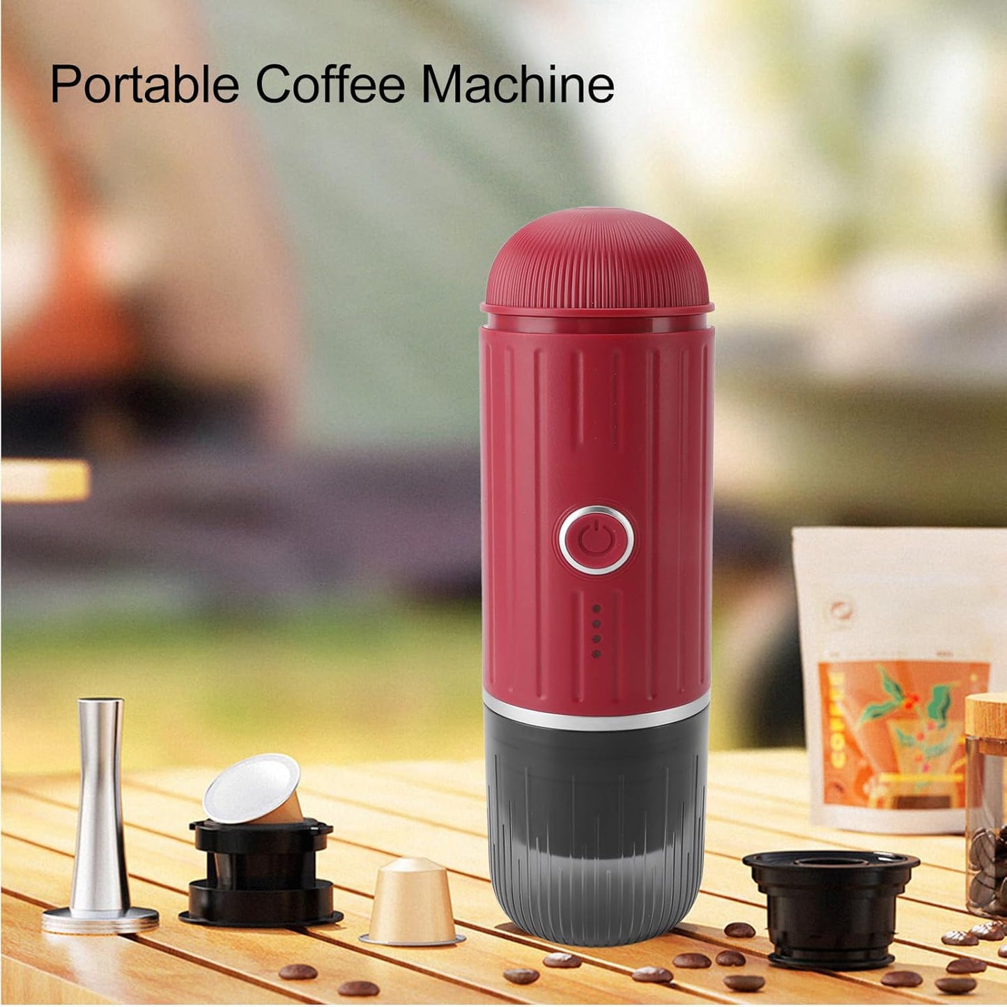 Compact Travel Espresso Machine with USB Charger