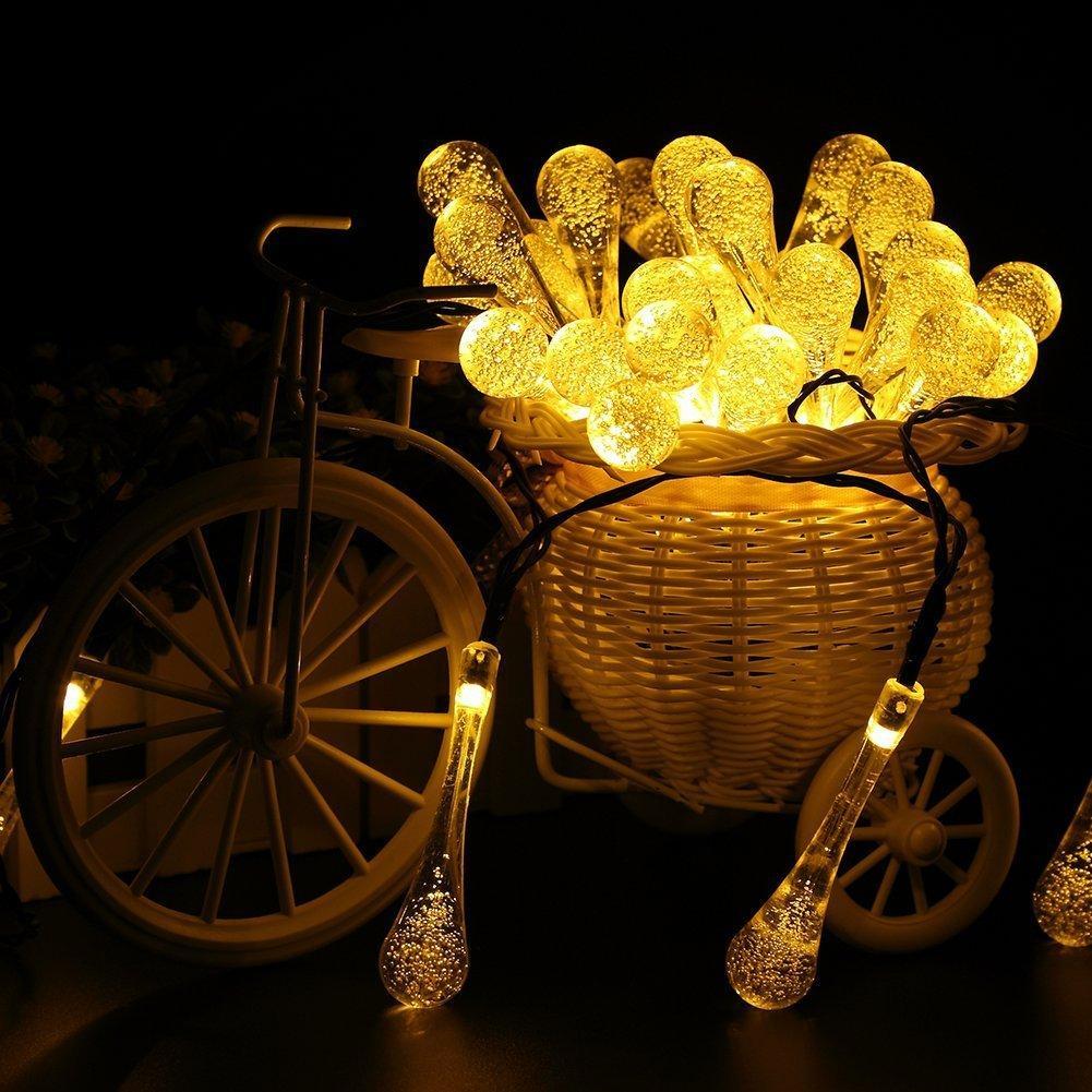 Colorful Solar Powered Water Drop Lights - Halri