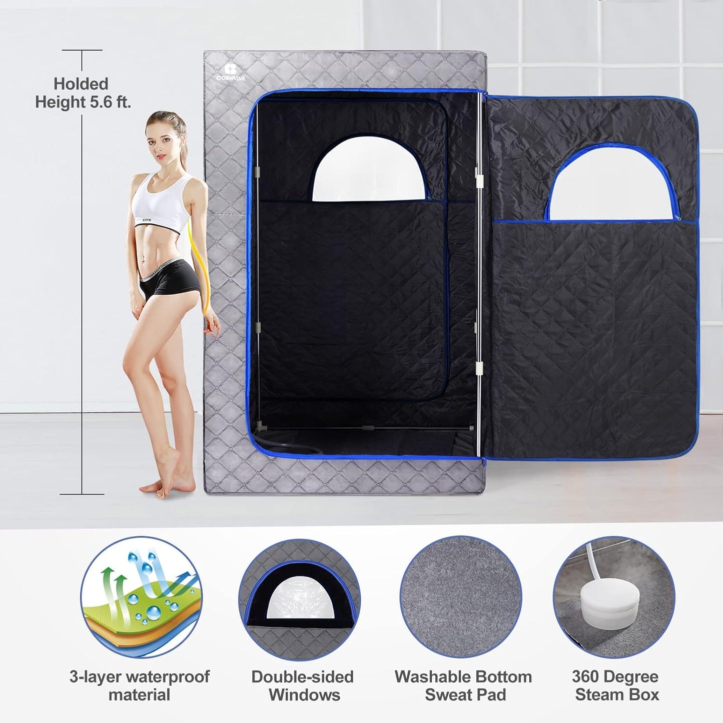 Compact Portable Steam Sauna Spa Kit