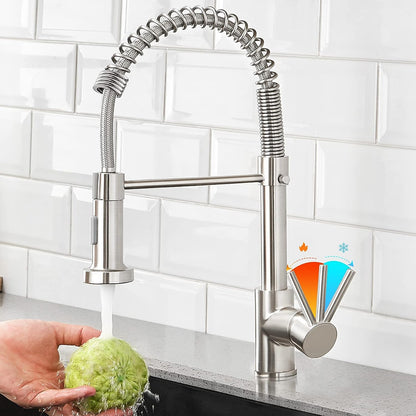 Stainless Steel Kitchen Faucet With Pull-Out Spray Head