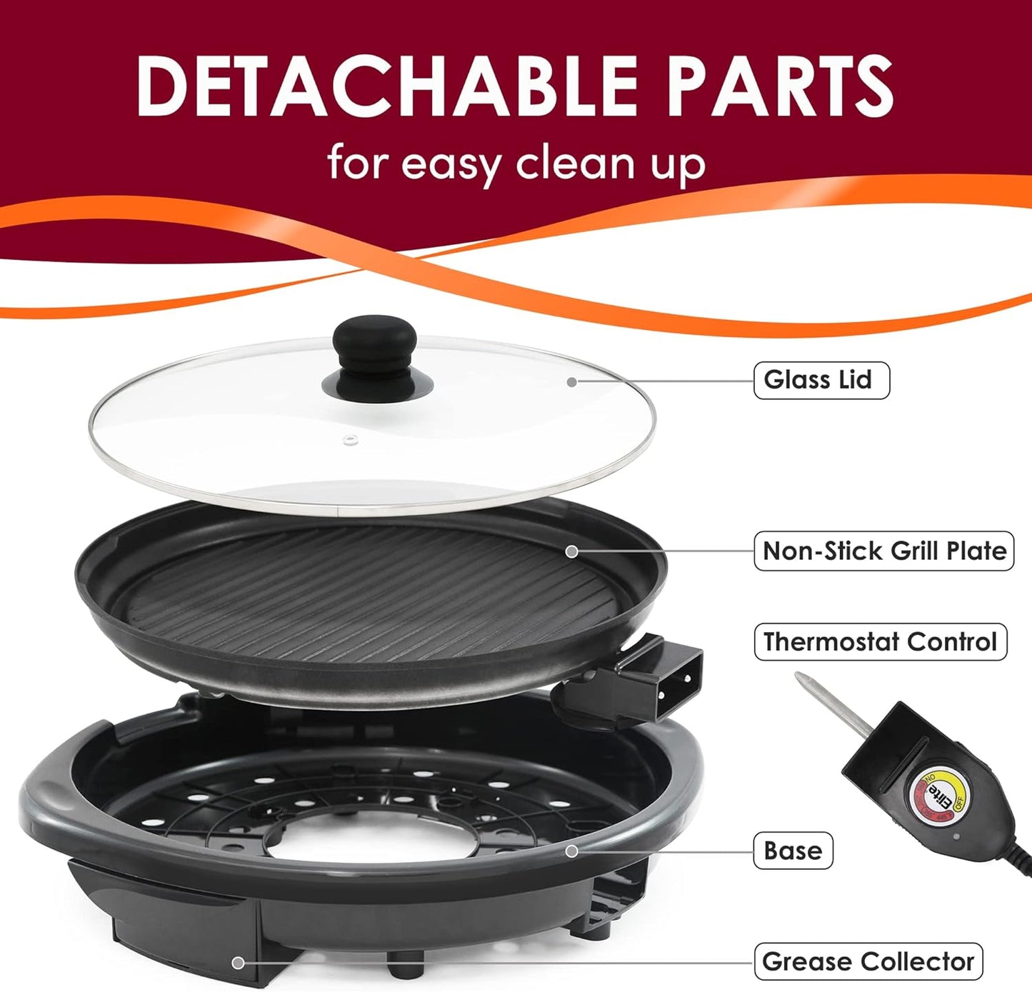 Indoor Portable Non-Stick Electric BBQ Grill