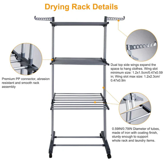 Compact Collapsible Large Capacity Drying Rack