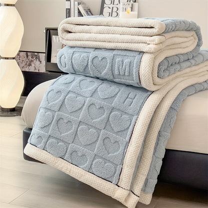 Cozy Soft Coral Fleece Throw Blanket