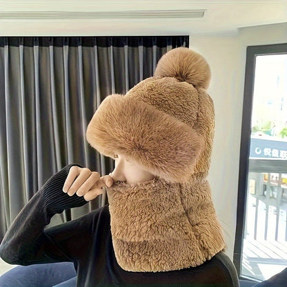 Warm Winter Hat and Scarf Set with Soft Fleece Lining