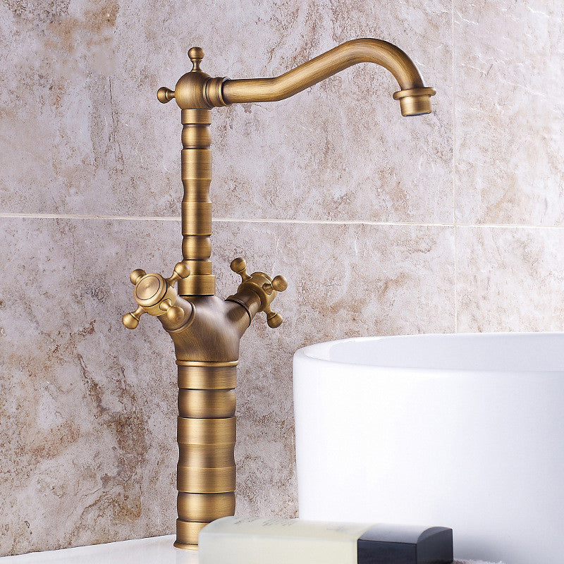 Modern Cross Handle Bathroom Sink Faucet