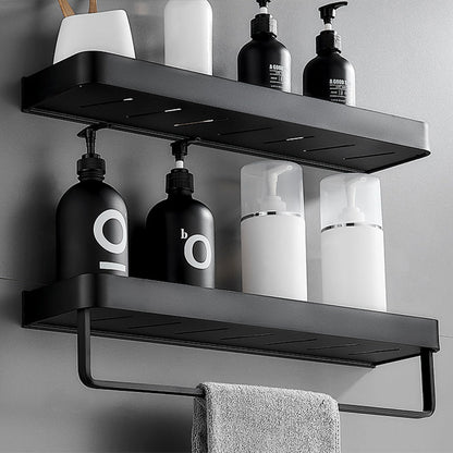 Sleek Metal Bathroom Storage Rack