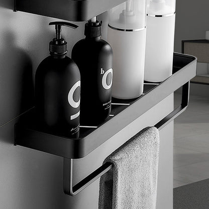 Sleek Metal Bathroom Storage Rack