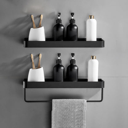 Sleek Metal Bathroom Storage Rack