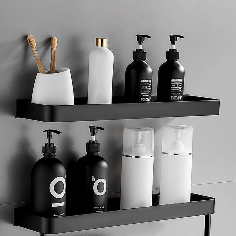 Sleek Metal Bathroom Storage Rack