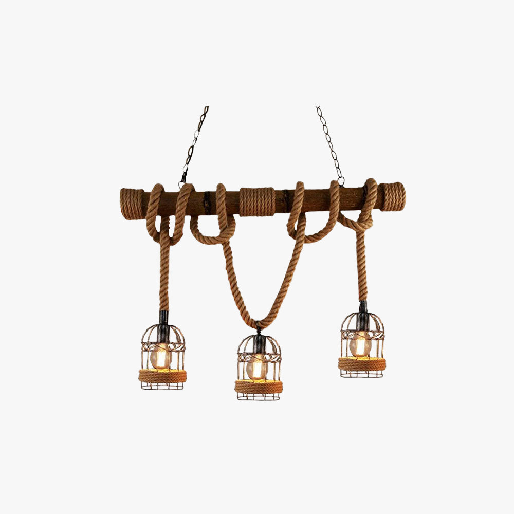 Vintage Industrial Wooden Pendant Lamp - Halri