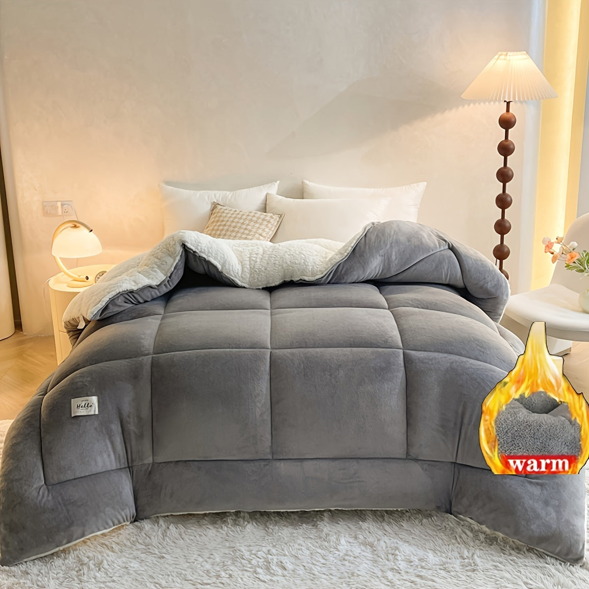 Cozy Plush Fleece Duvet Cover for Winter Warmth - Halri