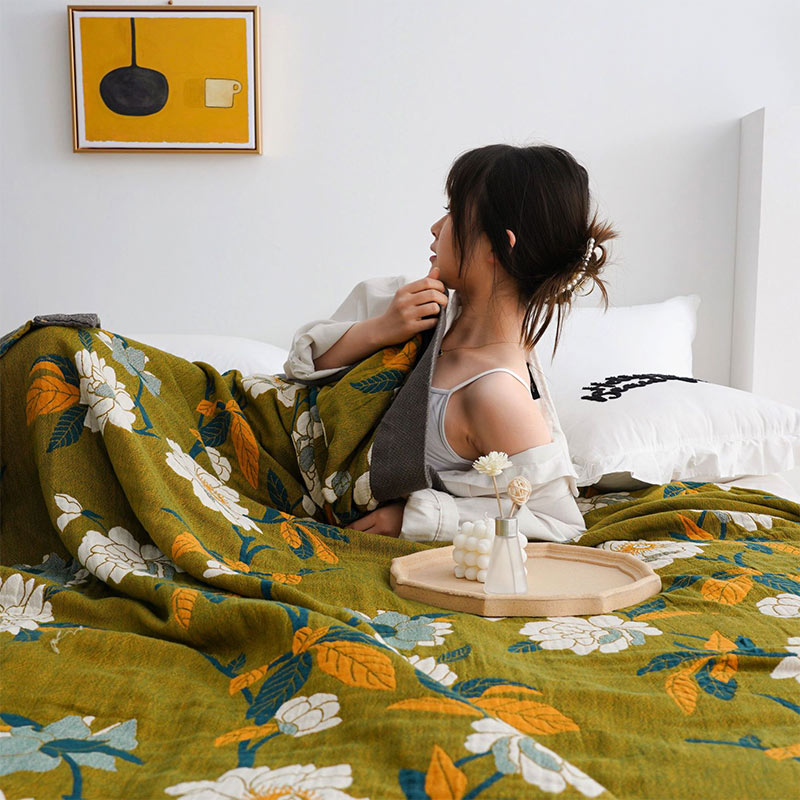 Colorful Floral Reversible Quilt - Halri