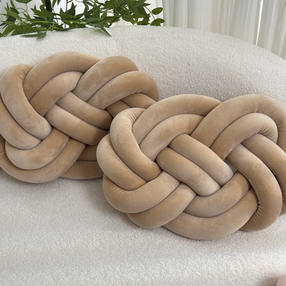 Comfortable Fuzzy Round Throw Pillows - 2 Pack