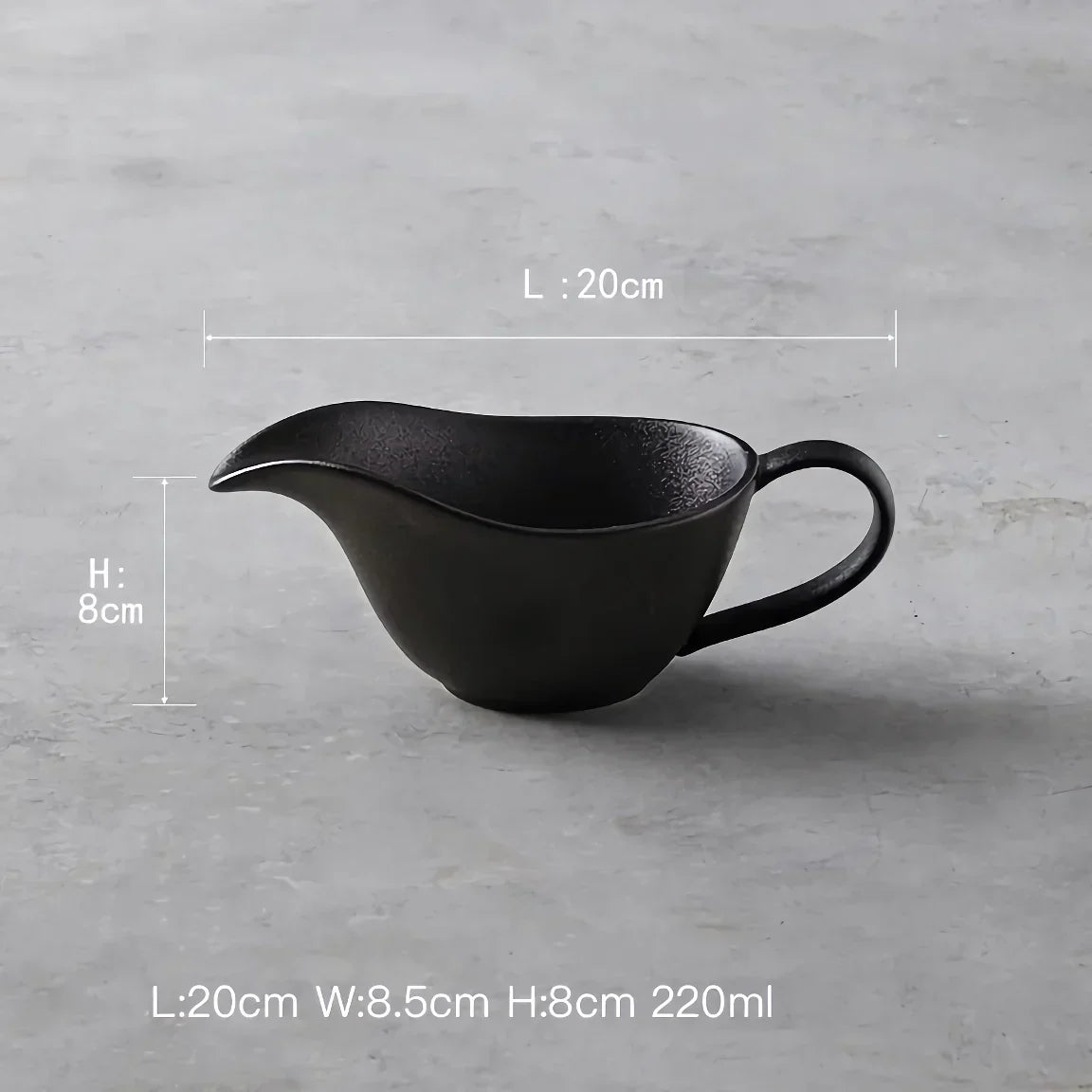 Stylish Porcelain Sauce Boat 220ml - Halri