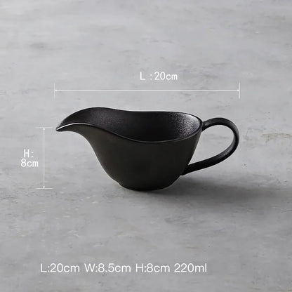 Stylish Porcelain Sauce Boat 220ml - Halri