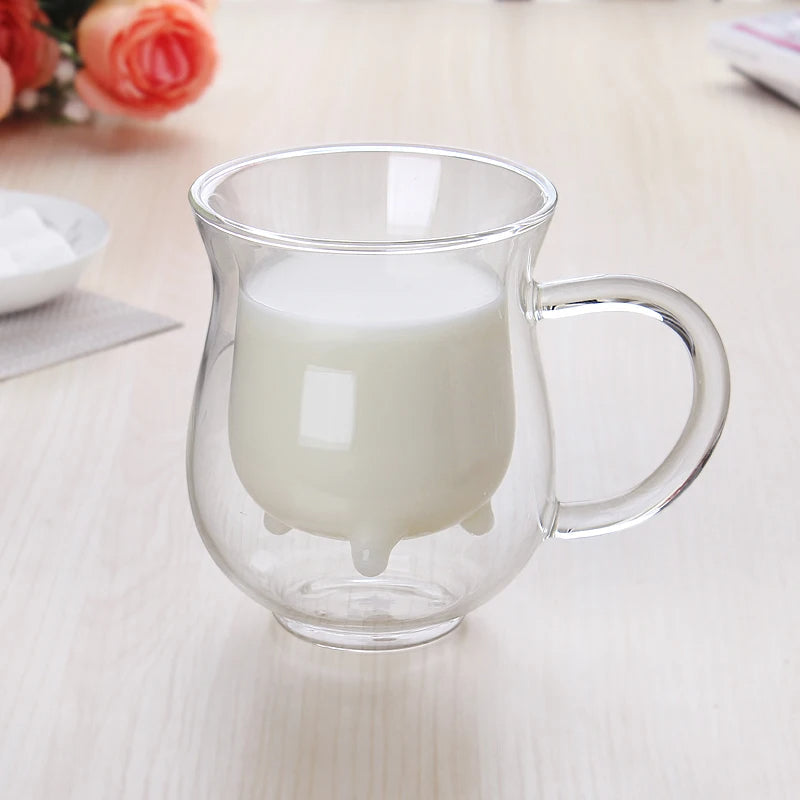 Farm Fresh Cow Design Double Walled Mug - Halri