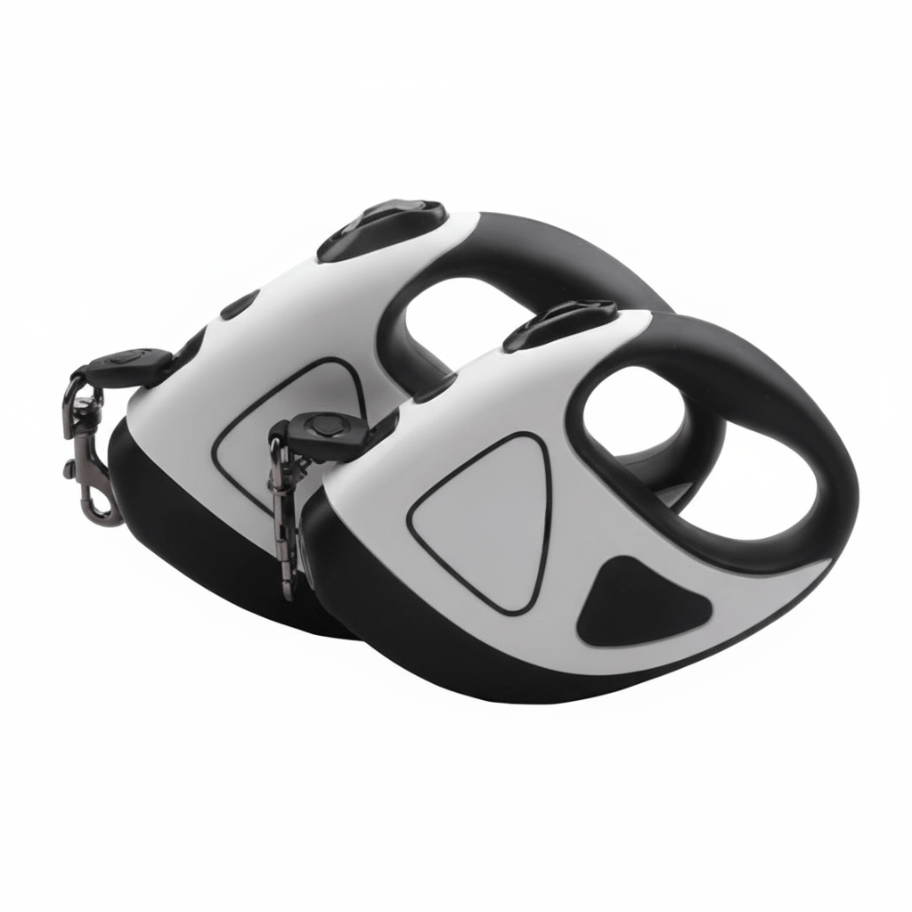 Visible LED Dog Leash with Reflectors and Retractability