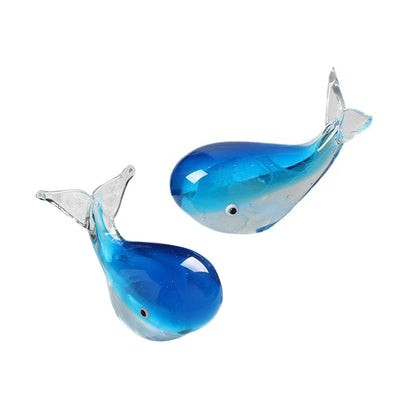 Beautiful Glow Whale Glass Figurine