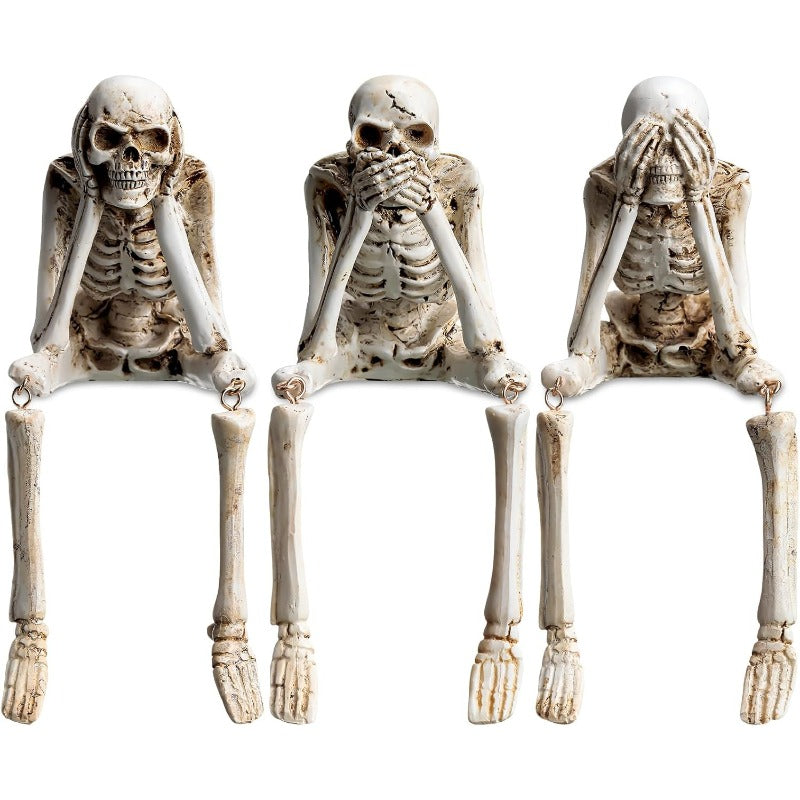Spooky Resin Skull Decor Figures - Halri