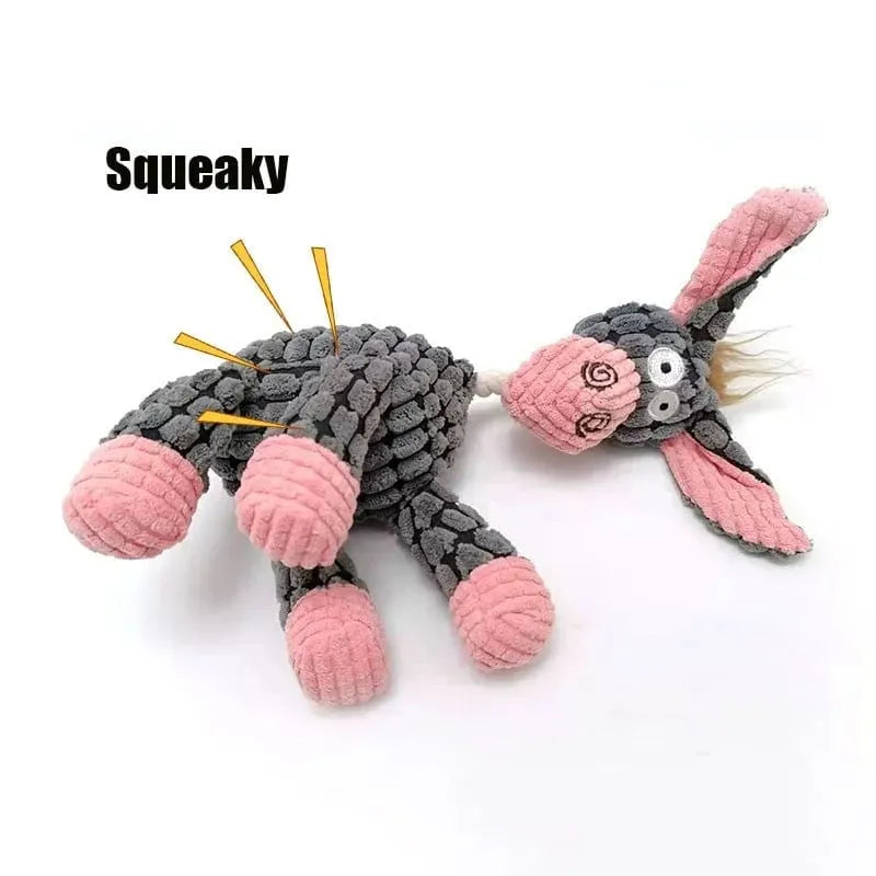 Durable Fun Plush Dog Toy with Squeaker