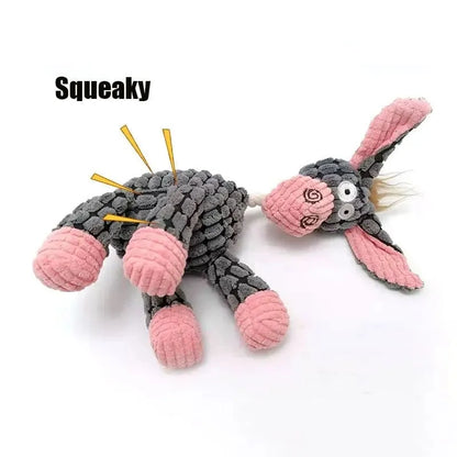 Durable Fun Plush Dog Toy with Squeaker