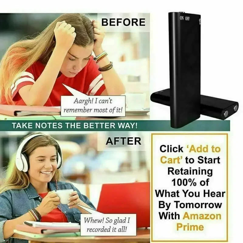 Small Handsfree Digital Voice Recorder