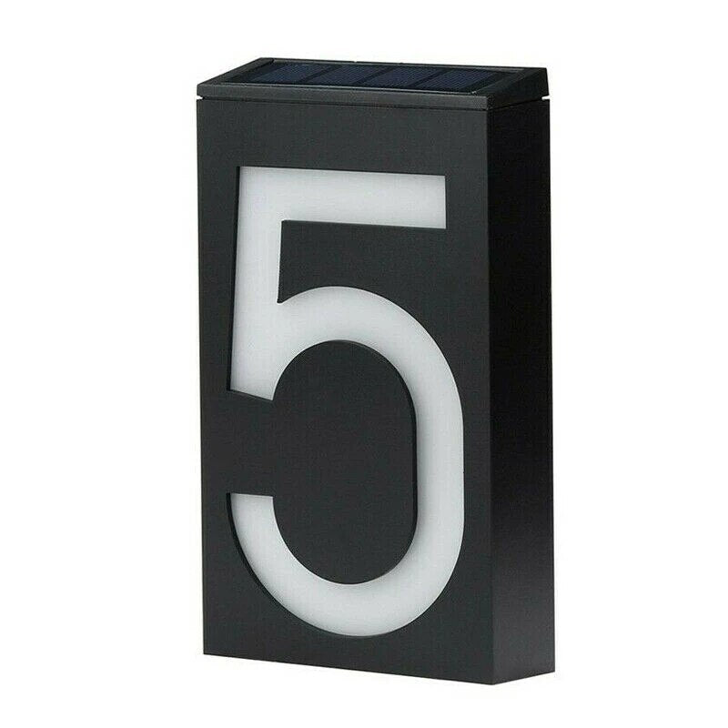Solar Powered House Number Sign - Eco Modern Display