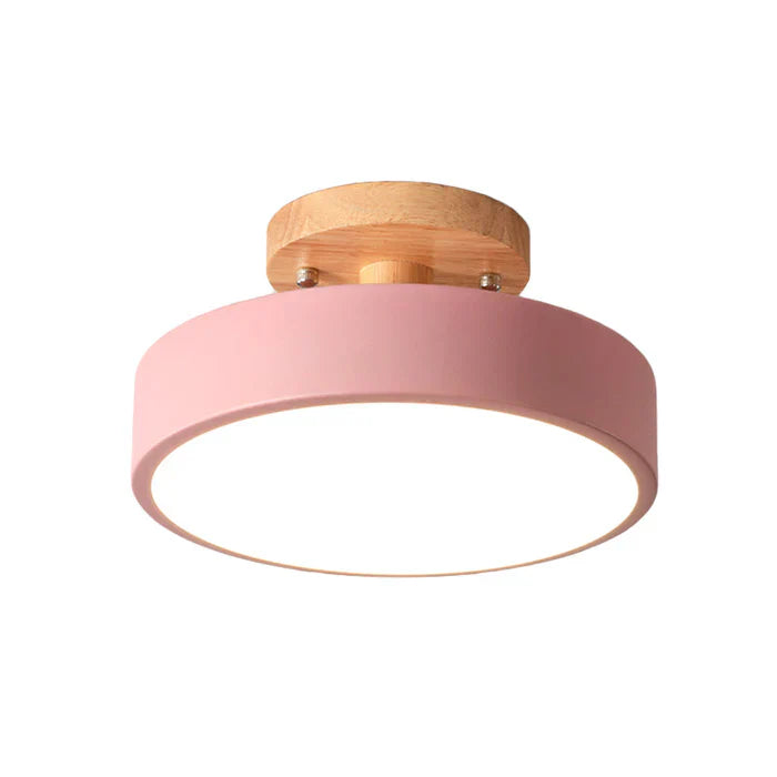 Modern Wooden LED Ceiling Lamp