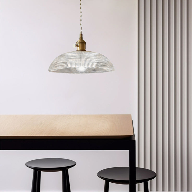 Glarefusion Modern Bowl Glass Pendant Light