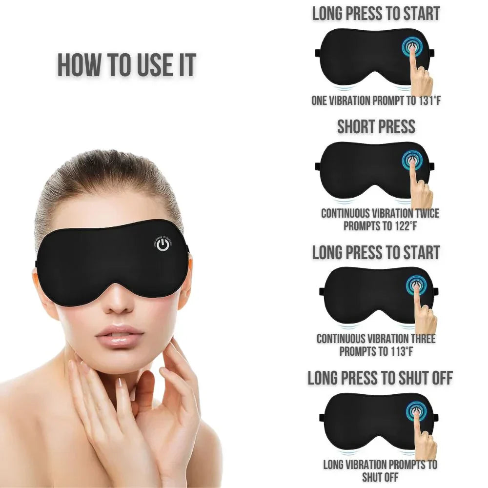 Warm Relaxing Eye Mask with Adjustable Heat Setting