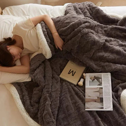 Plush Soft Woolen Throw Blanket
