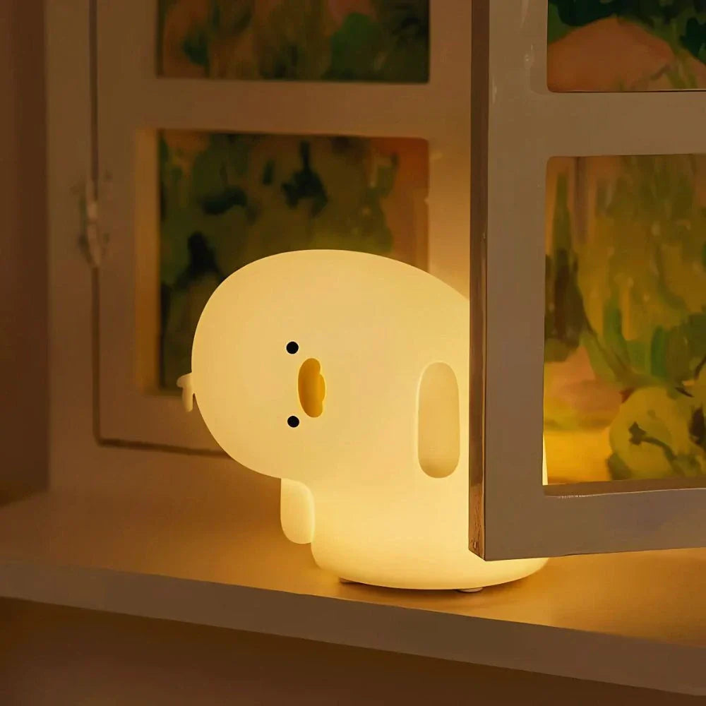 Fun Kids Nightlight - Colorful Silicone Lamp with Rechargeable Battery