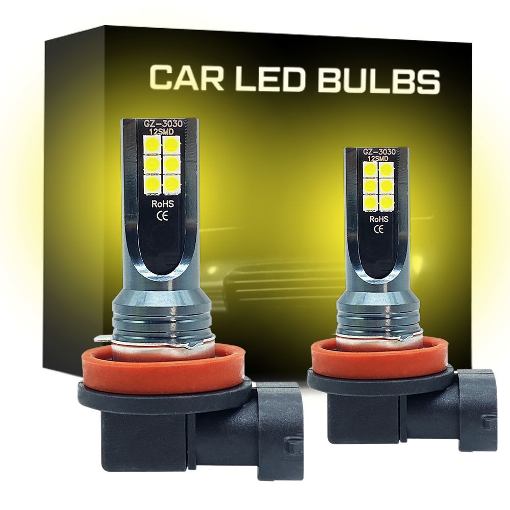 Super Bright LED Car Fog Light Kit H8 H9 H11