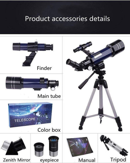 Easy Starter Telescope with 150X Zoom and Barlow Lens Blue