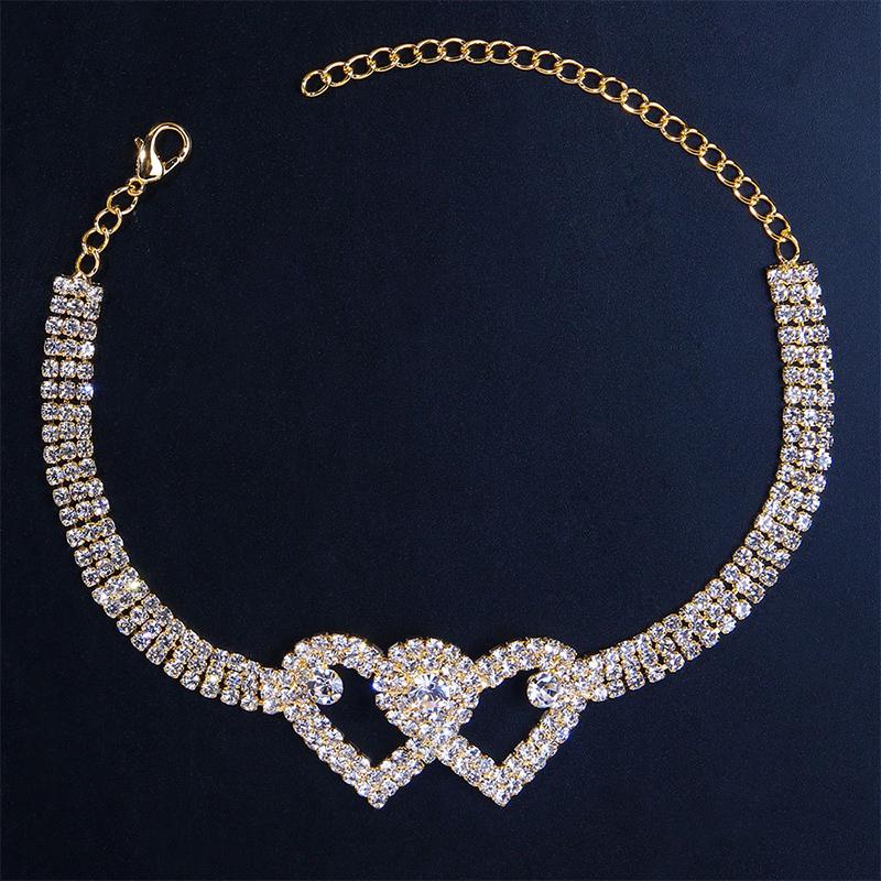 Sparkly Crystal Love Anklet - Halri