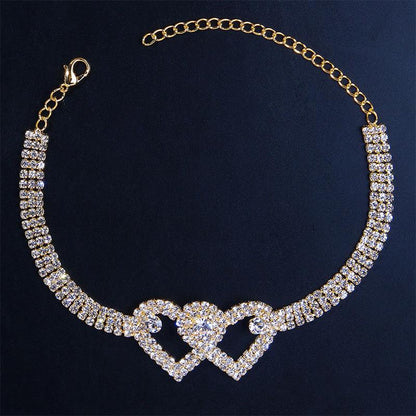 Sparkly Crystal Love Anklet - Halri
