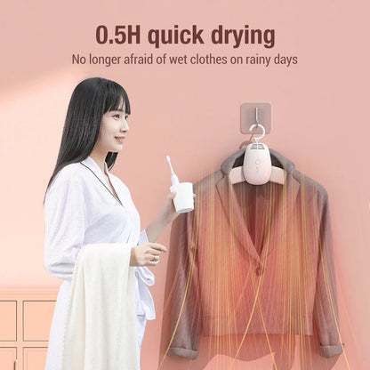 Compact Heated Clothes Drying Rack with Sanitizer